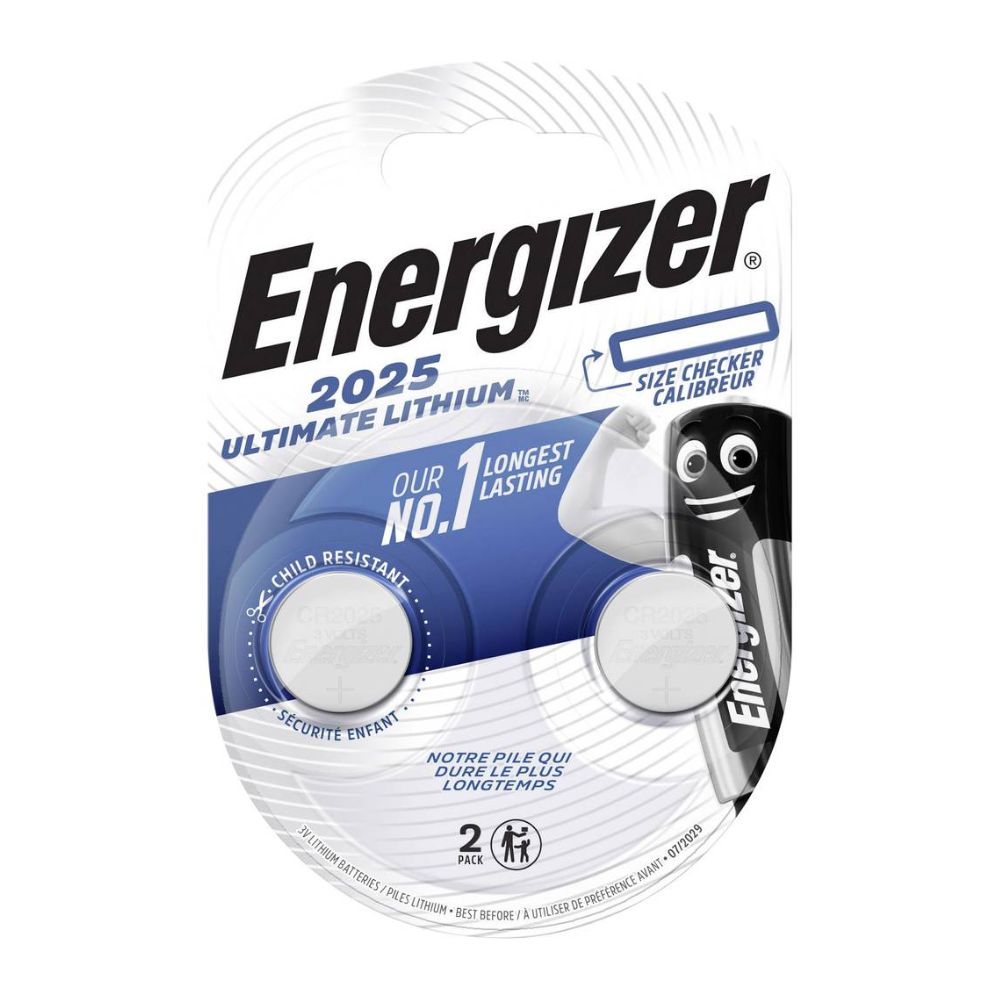 Auslaufartikel: Energizer Spezialbatterie / Ulitmate Lithium CR-Typ 2025 | Packung (2 Stück)