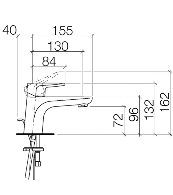 Villeroy & Boch „SUBWAY“ Waschtisch-Einhebelmischer mit Ablaufgarnigur (chrom)