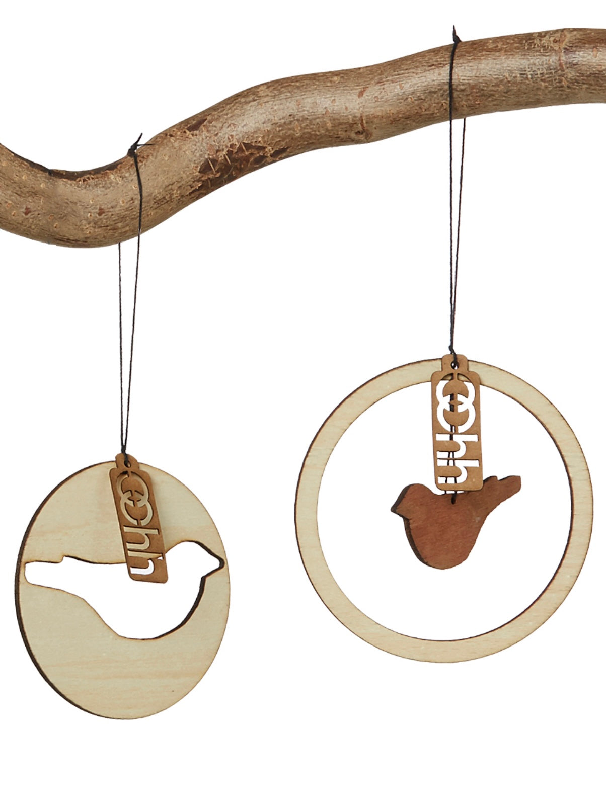 Holzanhänger, in 3 Farben und Motiven