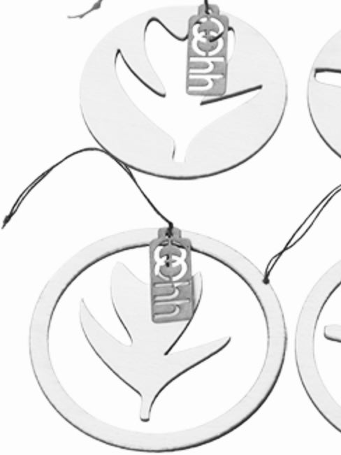 Holzanhänger, in 3 Farben und Motiven