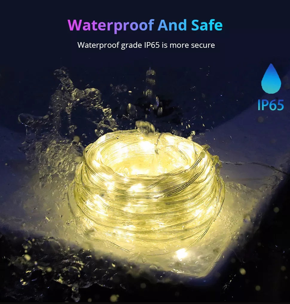 Smart LED Lichterkette Weihnachtsbeleuchtung App Musik Alexa RGB USB Wasserdicht