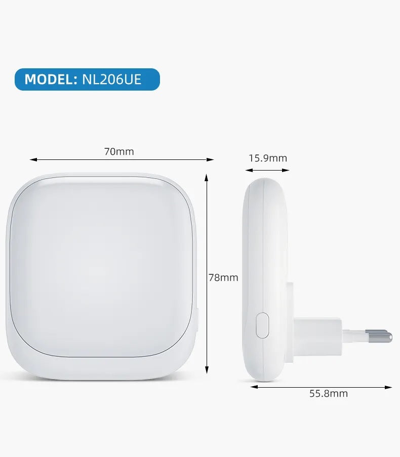 2 Stück LED Nachtlicht Steckdose mit Dämmerungssensor Warmweiß 0,5W 20 Lumen