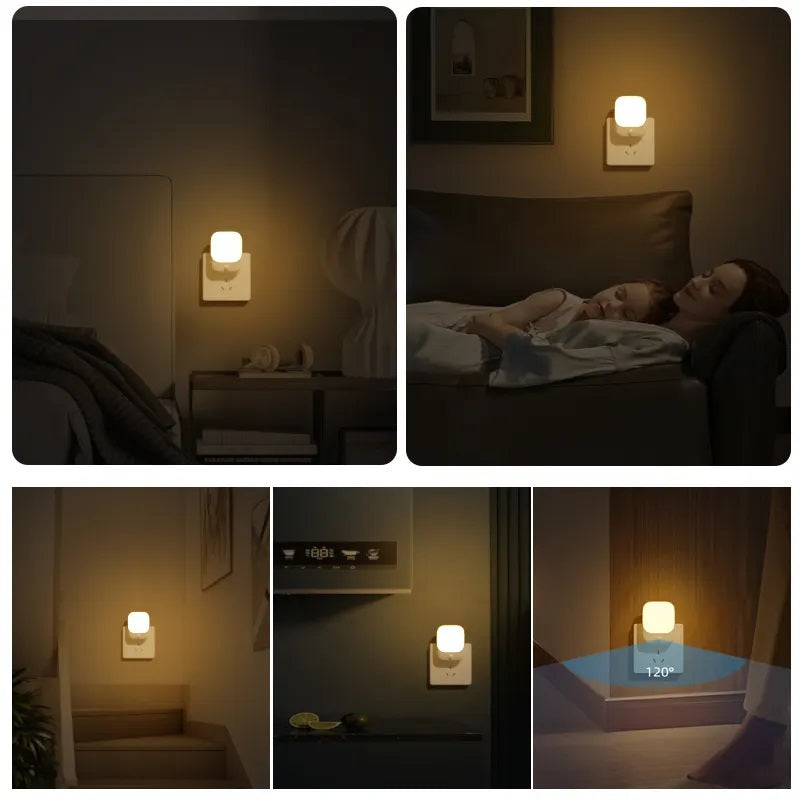 2 Stück LED Nachtlicht Steckdose mit Bewegungsmelder Warmweiß 0,5W 20 Lumen