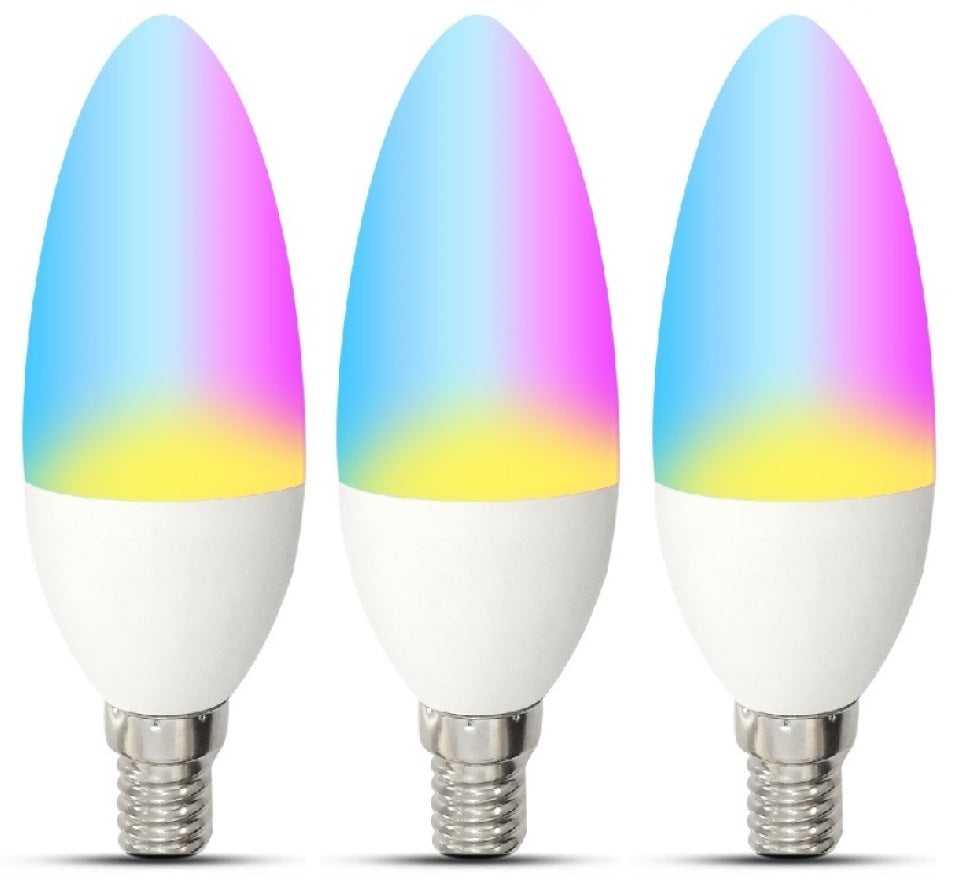 E14 Smart Glühbirne 5W LED Leuchten WiFi App Musik Alexa RGB Weiß Dimmbar