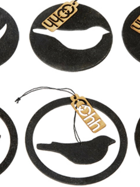 Holzanhänger, in 3 Farben und Motiven