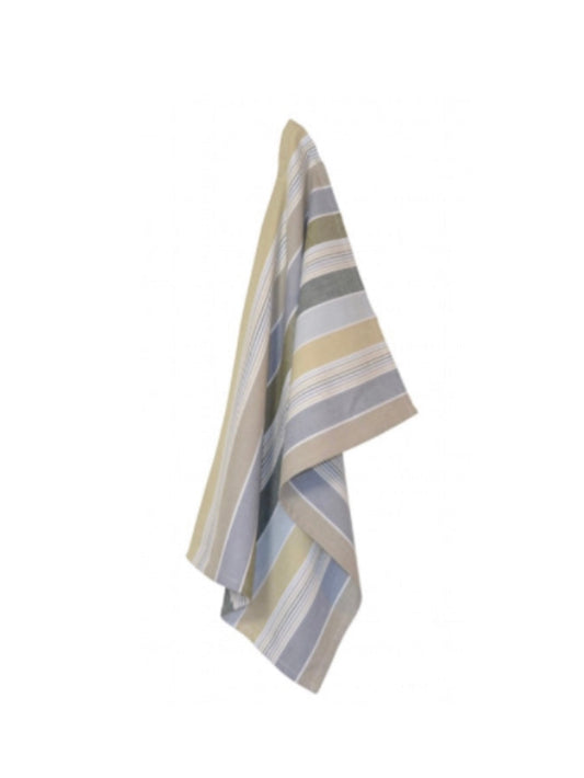 Geschirrtuch Streifen oliv/weiß