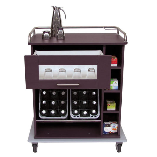 Novocal Fahrbarer Servierschrank Fahrgestell bestehend aus einer  durchgehenden Vollkunststoffplat | Packung (1 Stück)