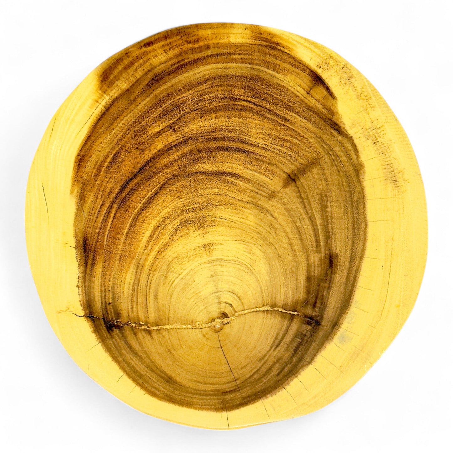 Holz Beistelltisch - Hocker, Nachttisch, Pflanzenhocker, Ablagetisch - Rundes Naturdesign mit organischer Form – Massiv aus Teakholz – 40x34x34 cm