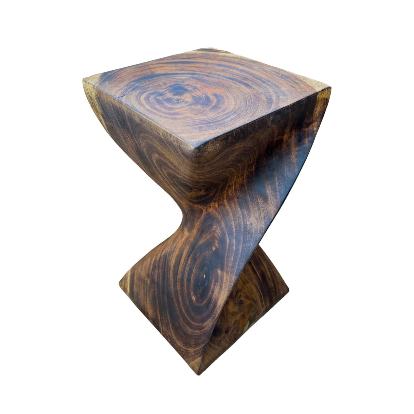 Holzhocker - Edler Beistelltisch Holz - Holz Hocker - Handgefertigter Beistelltisch aus Holz - 50x28x28cm