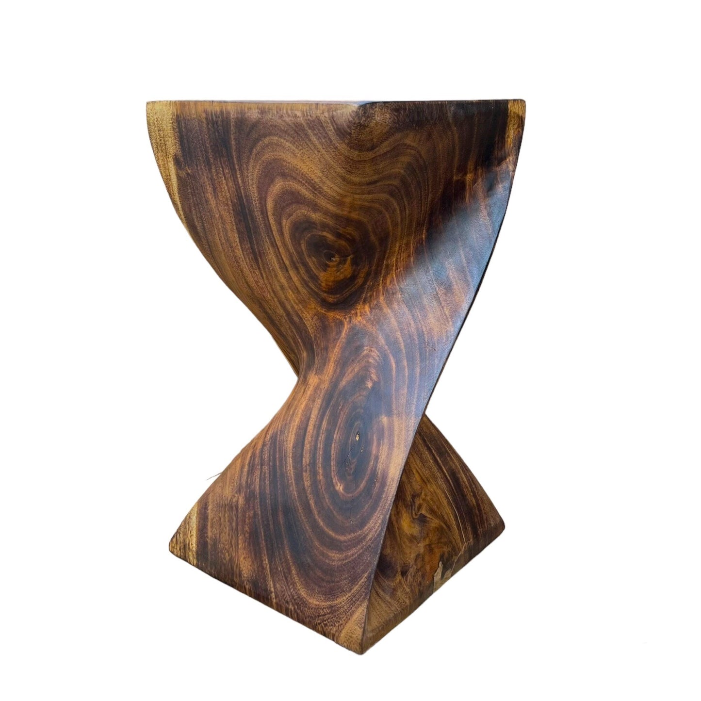 Holzhocker - Edler Beistelltisch Holz - Holz Hocker - Handgefertigter Beistelltisch aus Holz - 50x28x28cm