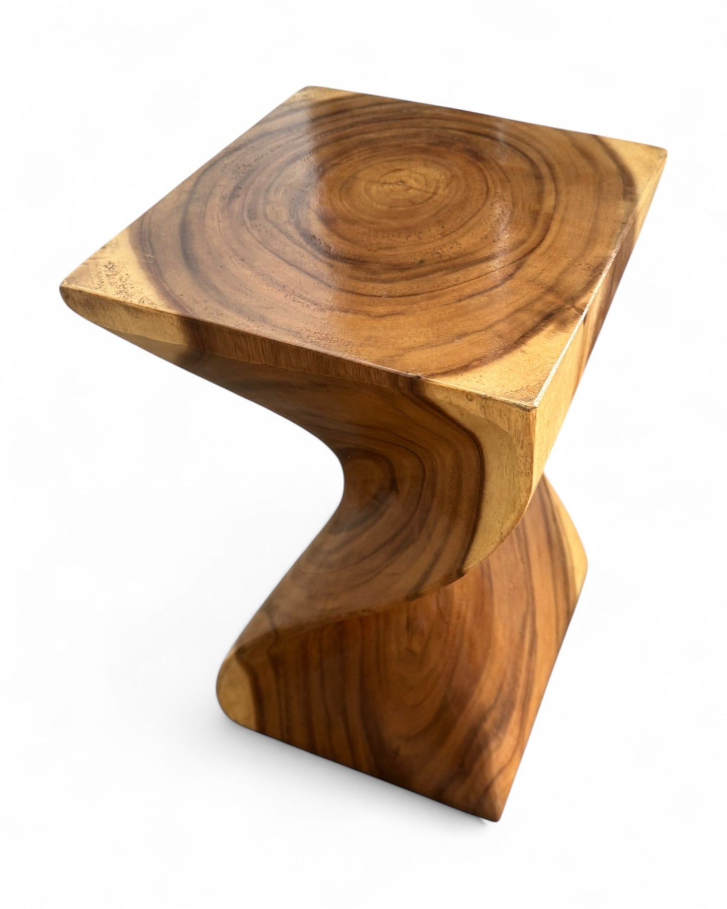 Holzhocker - Edler Beistelltisch Holz - Holz Hocker - Handgefertigter Beistelltisch aus Holz - 50x28x28cm