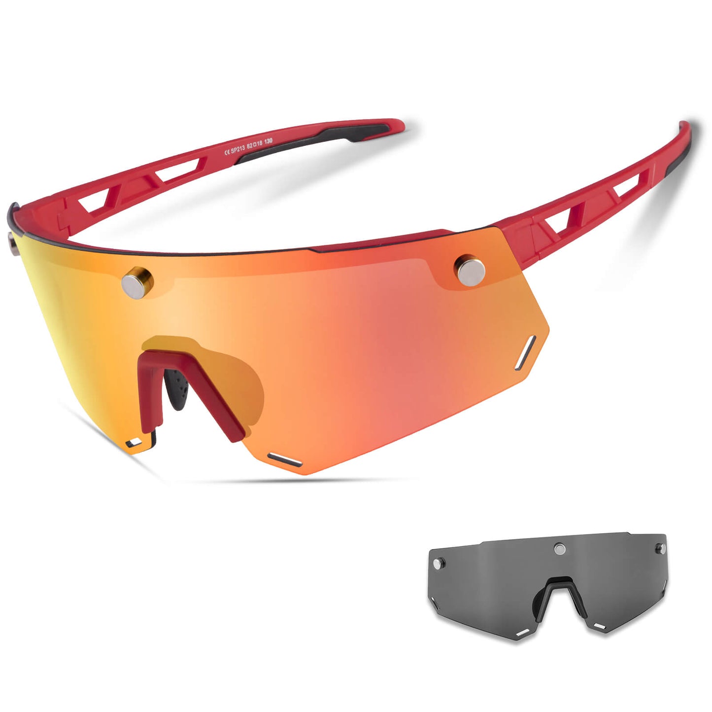 Polarized cycling glasses with magnetic closure, for men/women