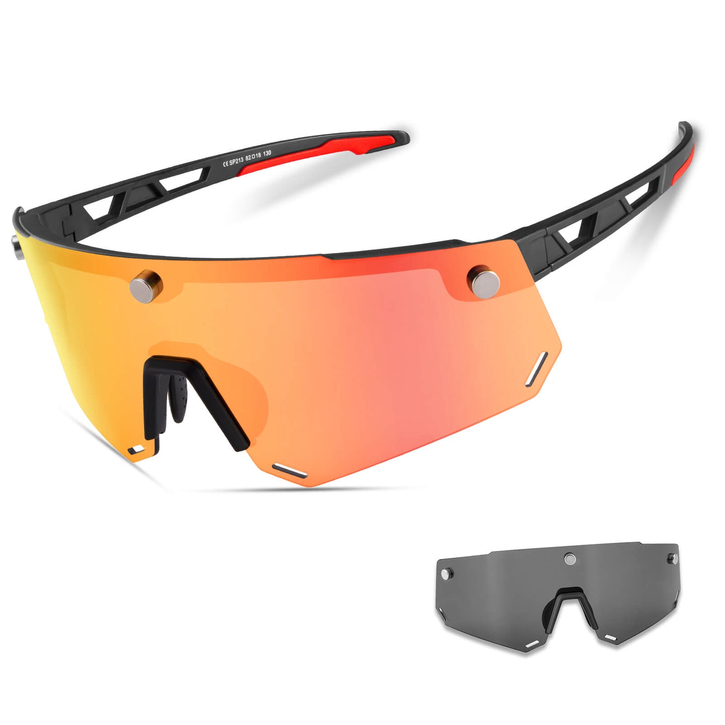 Polarized cycling glasses with magnetic closure, for men/women
