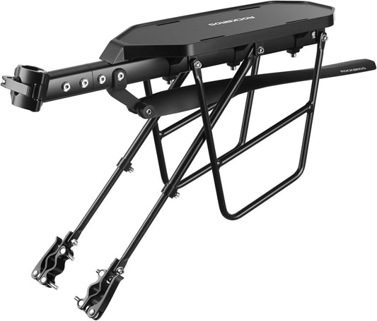 Bicycle luggage carrier with mudguard, mounting without drilling, 26-29 inch