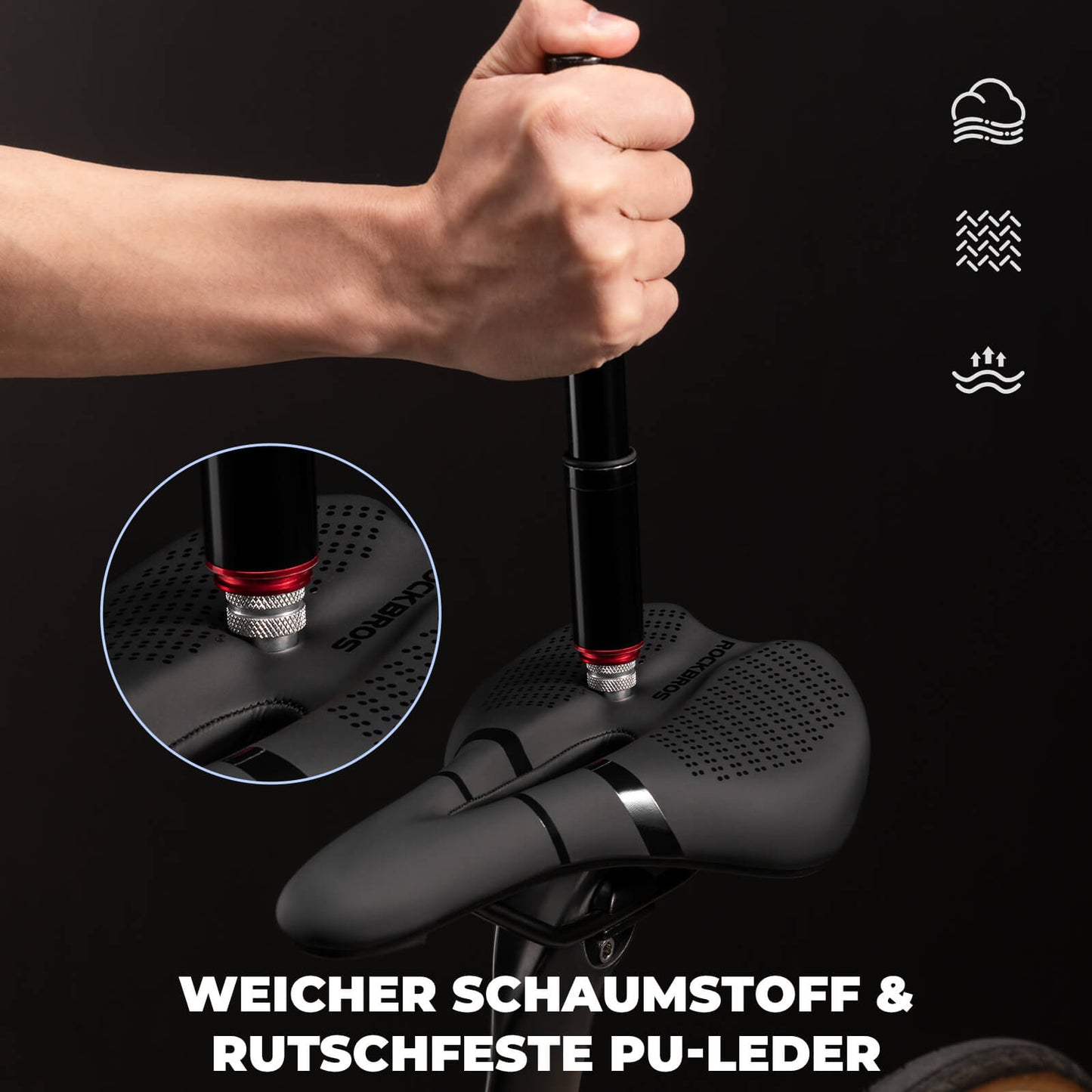 Fahrradsattel Bequem Memory Foam für Rennrad MTB