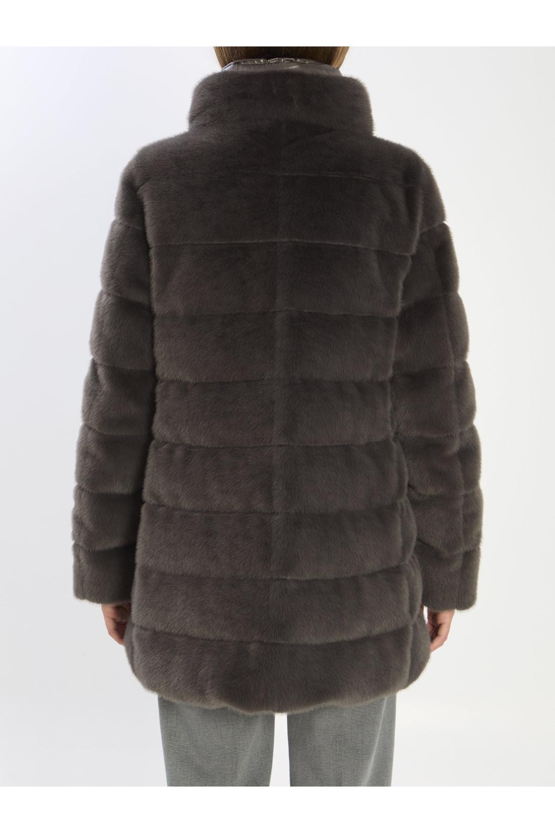 Faux fur down jacket