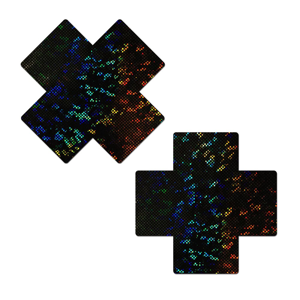 Glitter Cross Nipple Pasties - Plus X