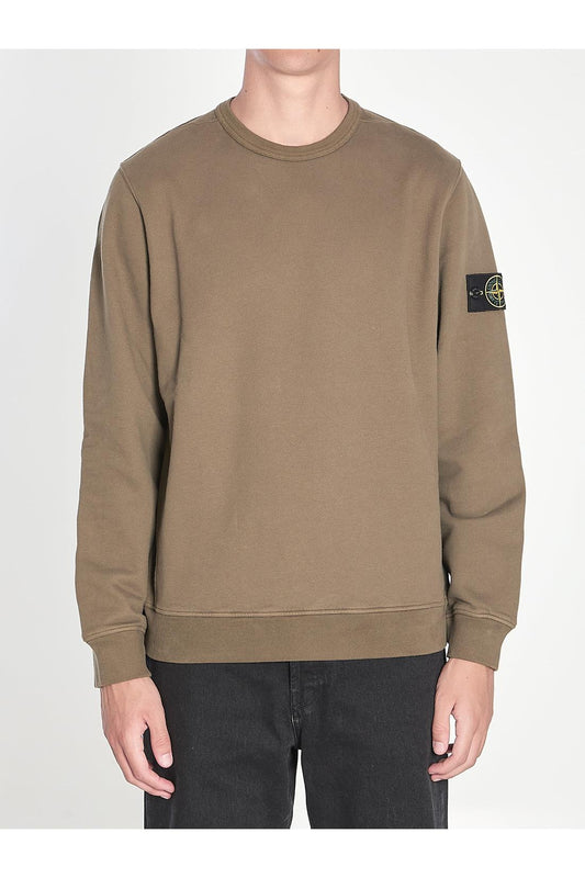 Fleece sweatshirt in organic cotton