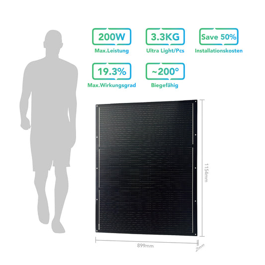 Ultra Leicht Flexible Solarmodule 200 Wp x 4
