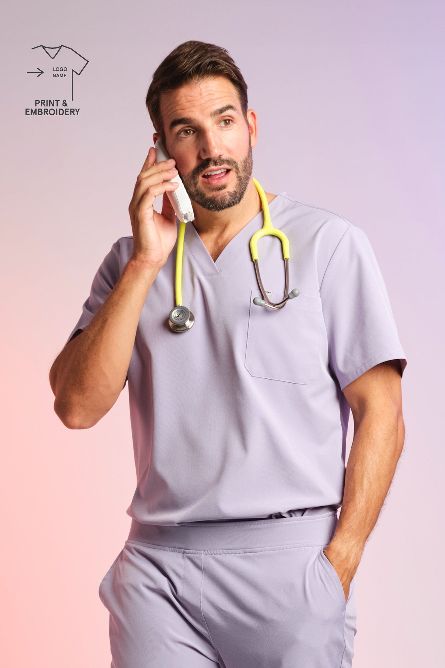 Active Scrub Top “Pete” – Violet
