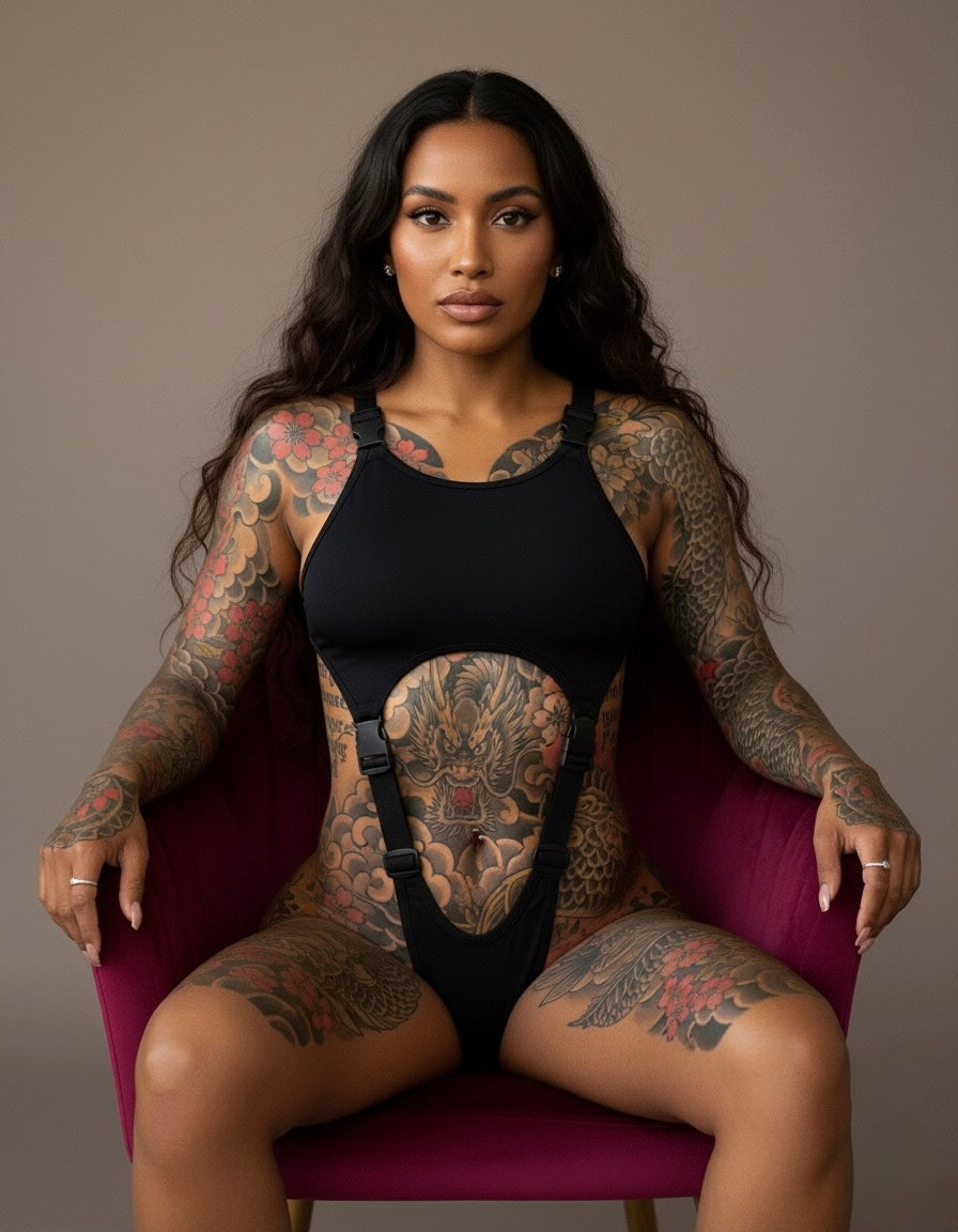 Cut Out Strap Bodysuit