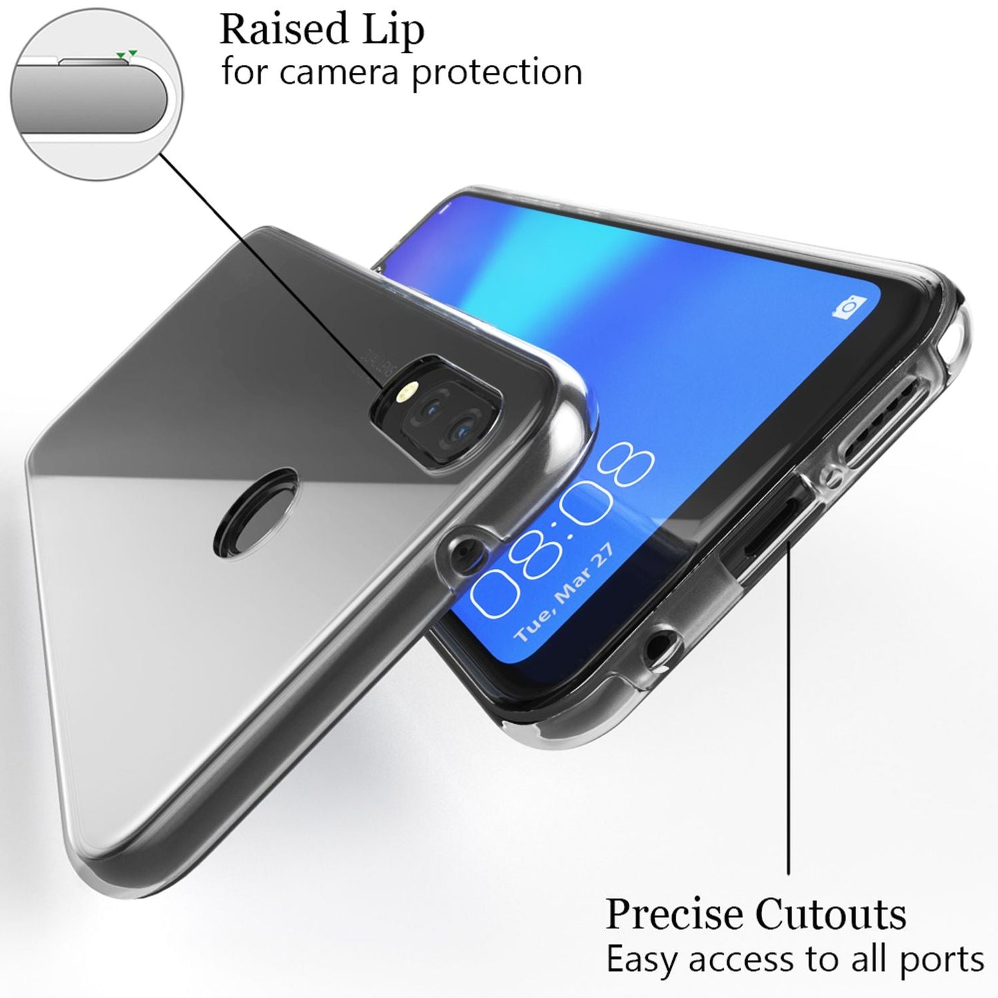 NALIA 360 Grad Handy Hülle für Huawei P20 Lite, Full Cover Case Rundum Bumper