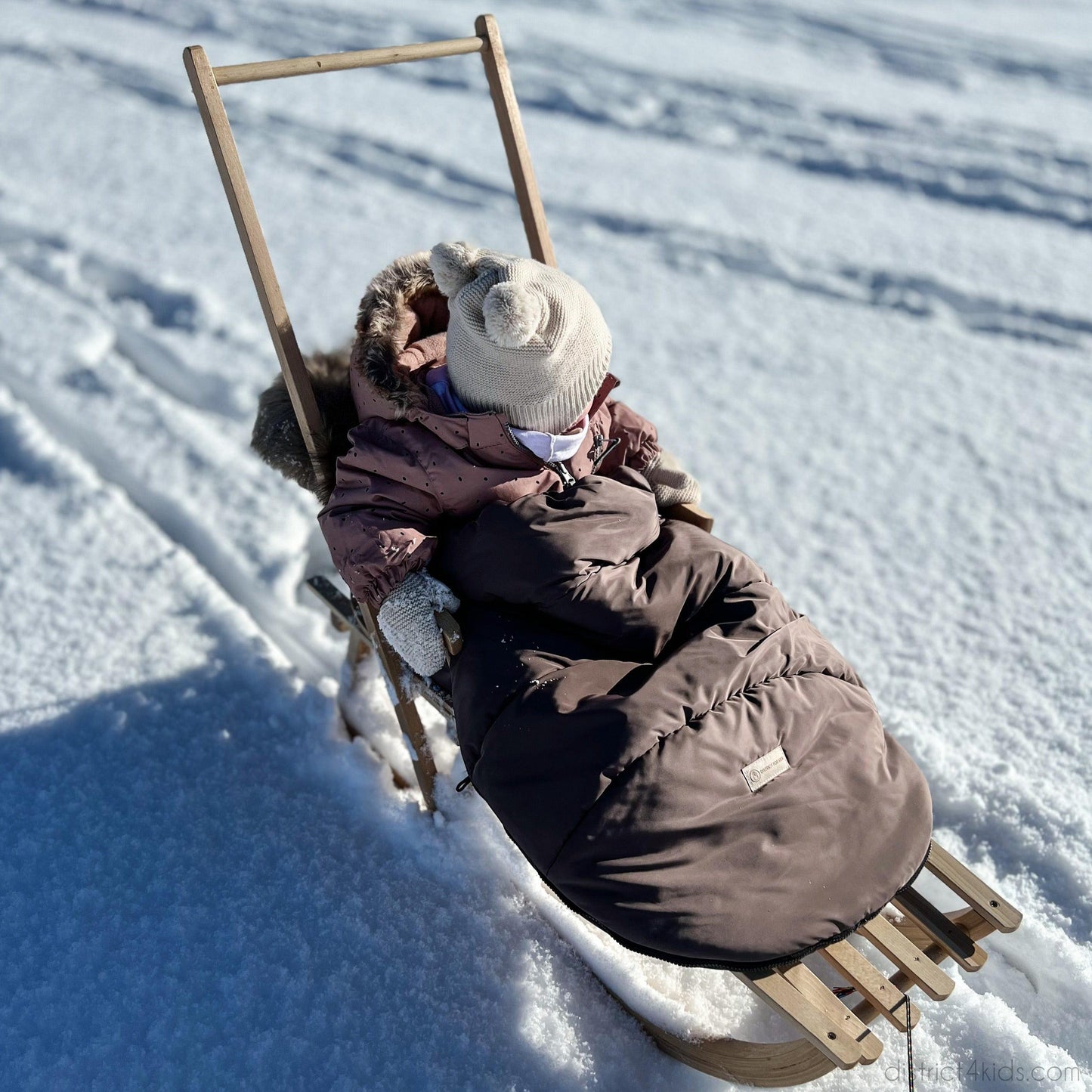 Winterfußsack wasserabweisend mit Fell – für Kinderwagen