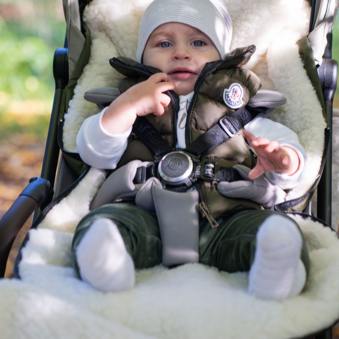 Winterfußsack wasserabweisend Innenfutter aus Merinowolle - Kinderwagen