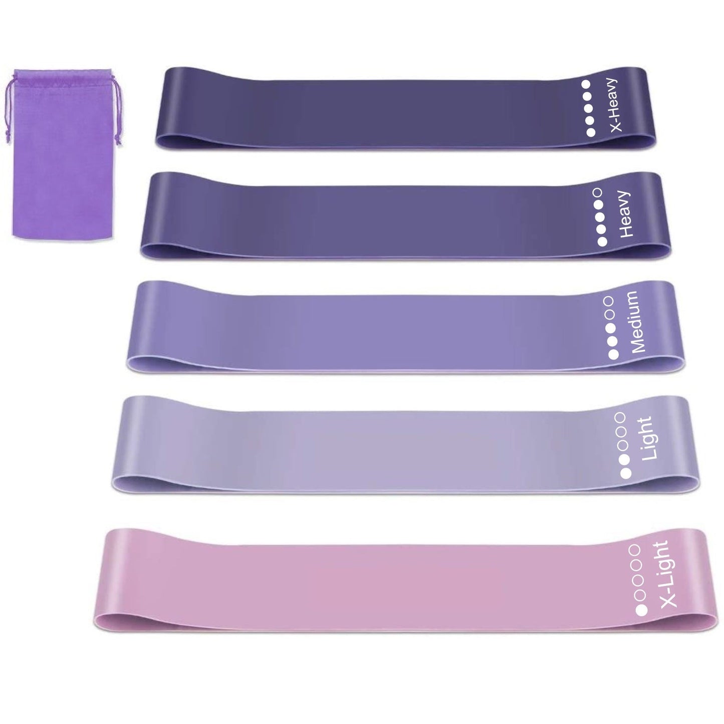 5er-Set Fitnessbänder Widerstandsbänder Gummibänder Resistance Bands Fitness