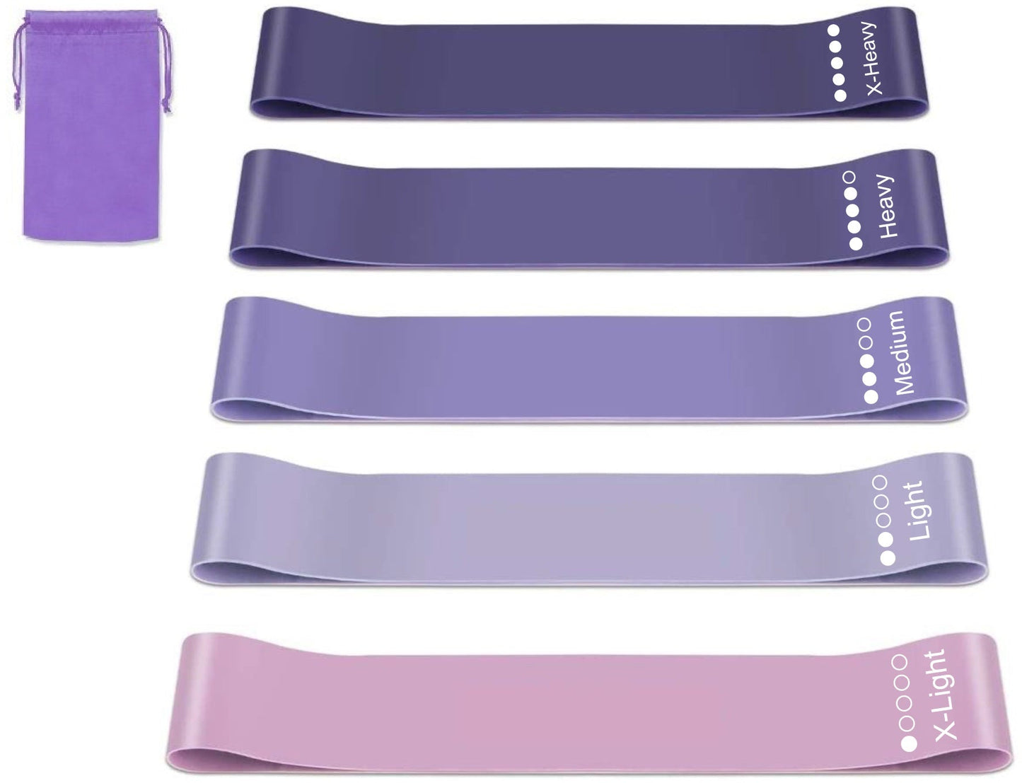 5er-Set Fitnessbänder Widerstandsbänder Gummibänder Resistance Bands Fitness