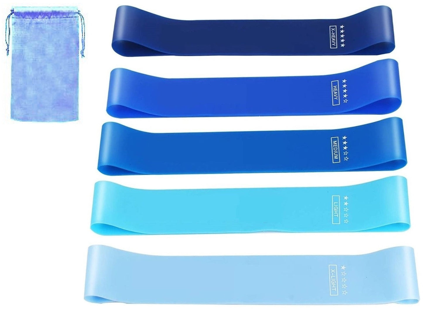 5er-Set Fitnessbänder Widerstandsbänder Gummibänder Resistance Bands Fitness