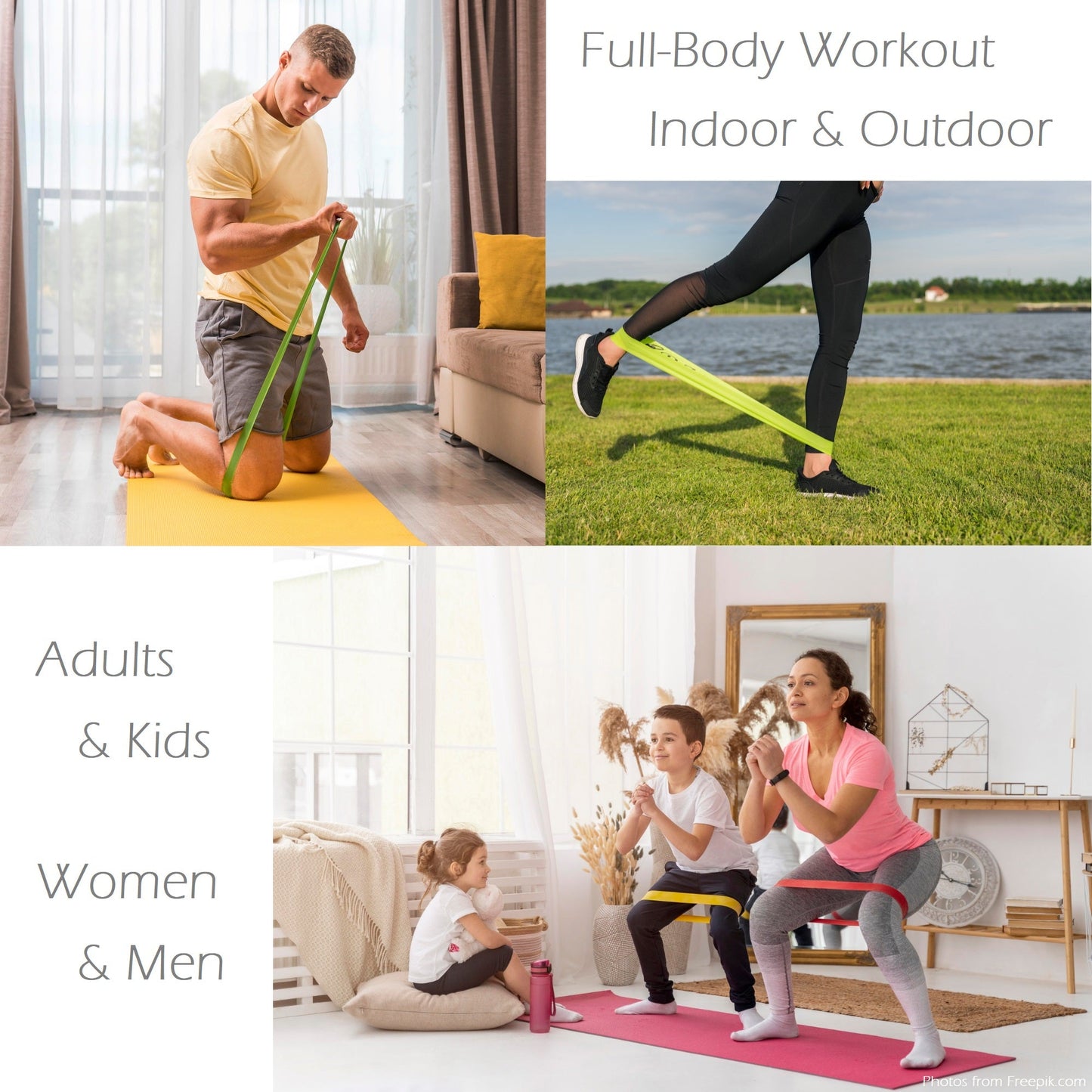 5er-Set Fitnessbänder Widerstandsbänder Gummibänder Resistance Bands Fitness