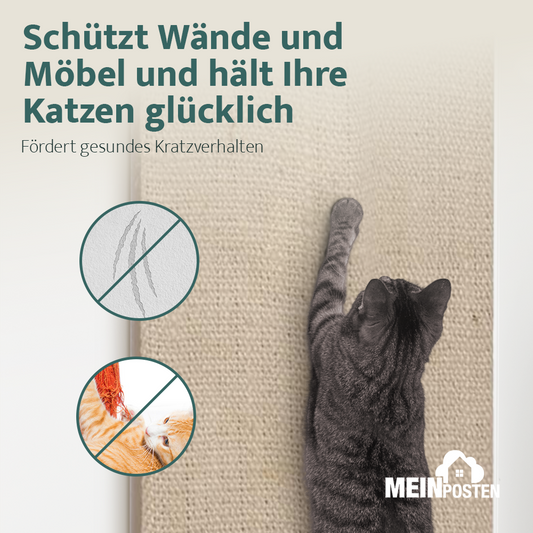 Kratzbrett Kratzmatte für Wand 80x28 cm Eckkratzbrett Kratzbaum Katzen Katze Sisal
