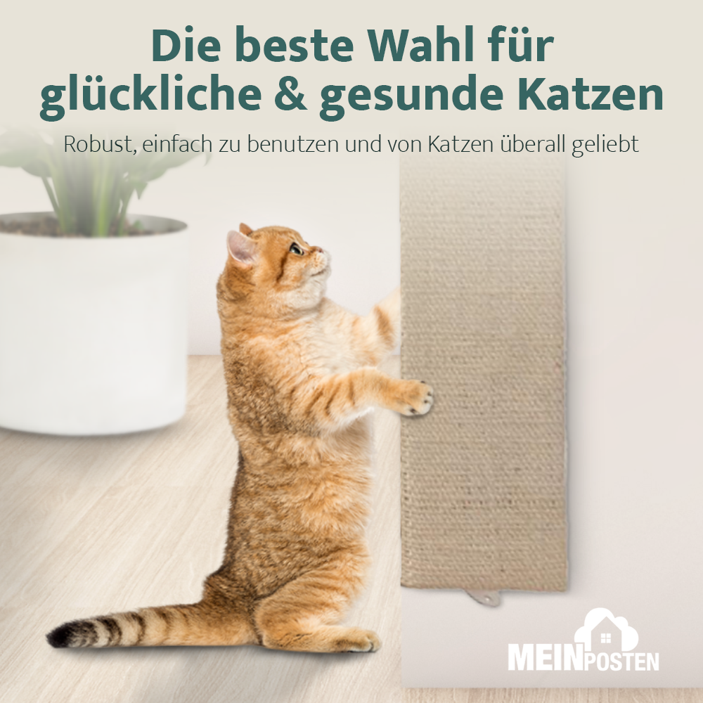 Kratzbrett Kratzmatte für Wand 80x28 cm Eckkratzbrett Kratzbaum Katzen Katze Sisal