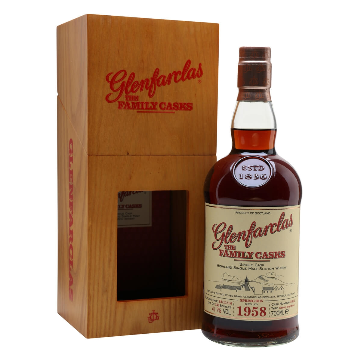 Glenfarclas 1958/2014 - Fjölskyldukökurnar - Útgáfa Sp15 #2061