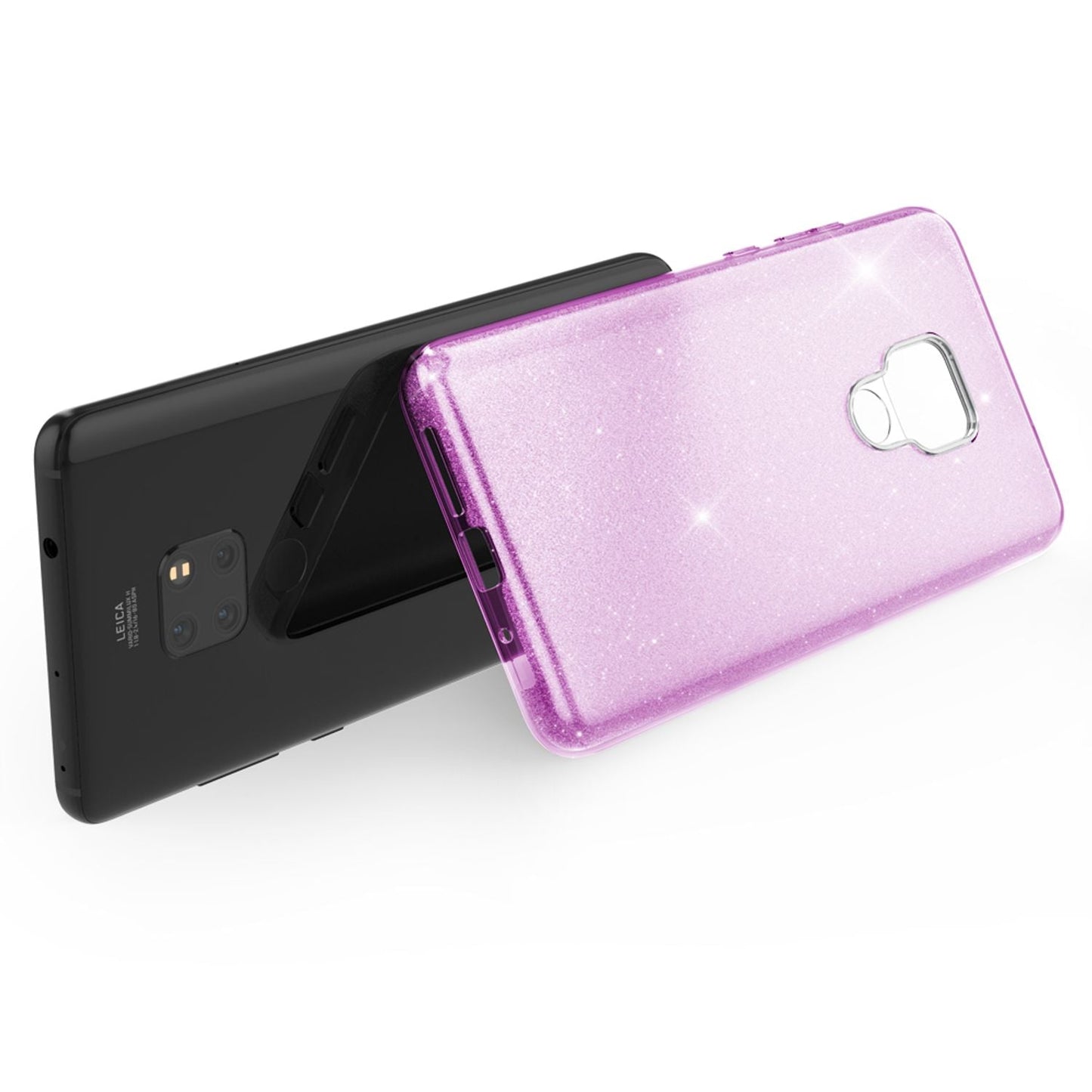 NALIA Phone Case for Huawei Mate20, Glitter Slim Silicone Case Cover Protective Case