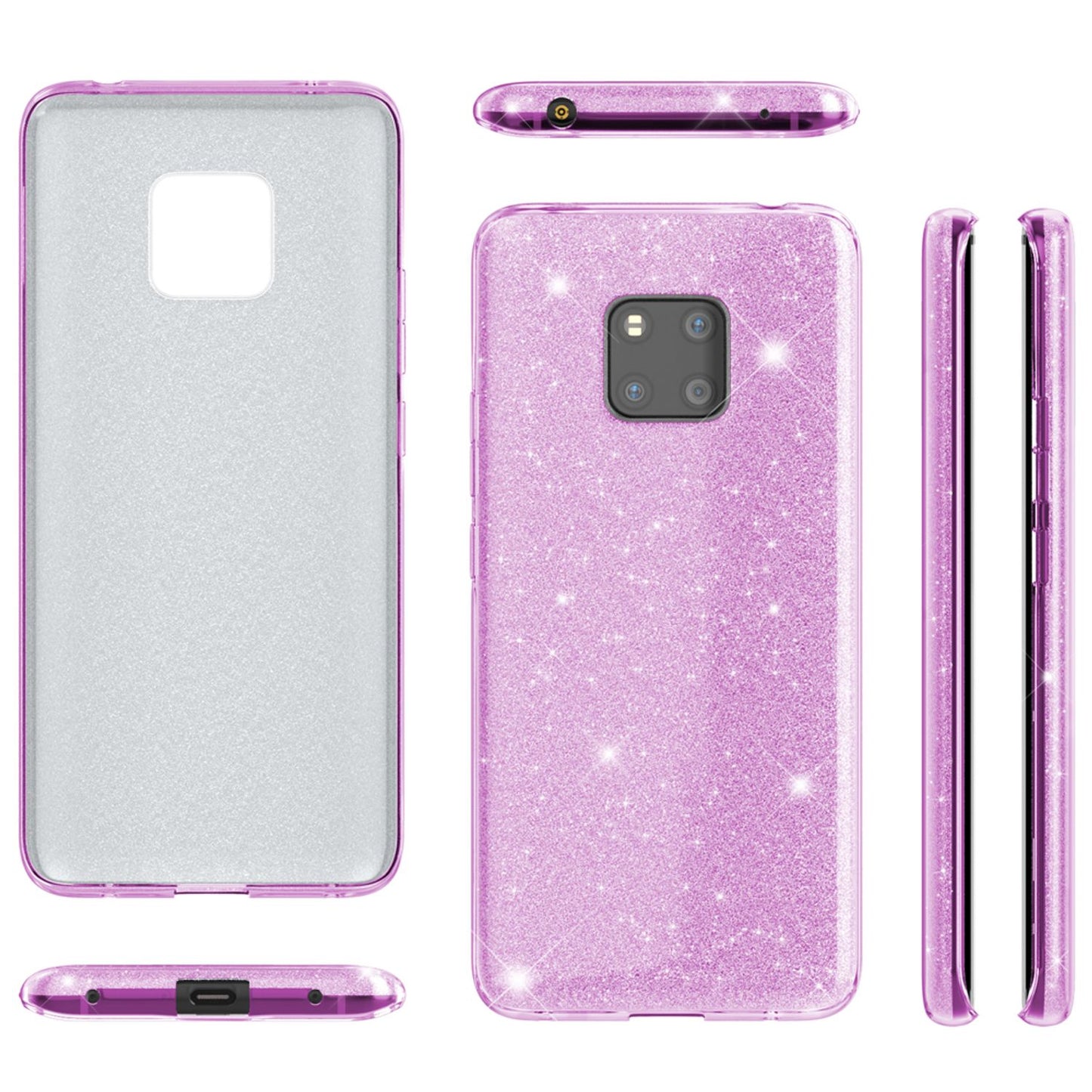 NALIA phone case compatible with Huawei Mate20 Pro, glitter case back cover