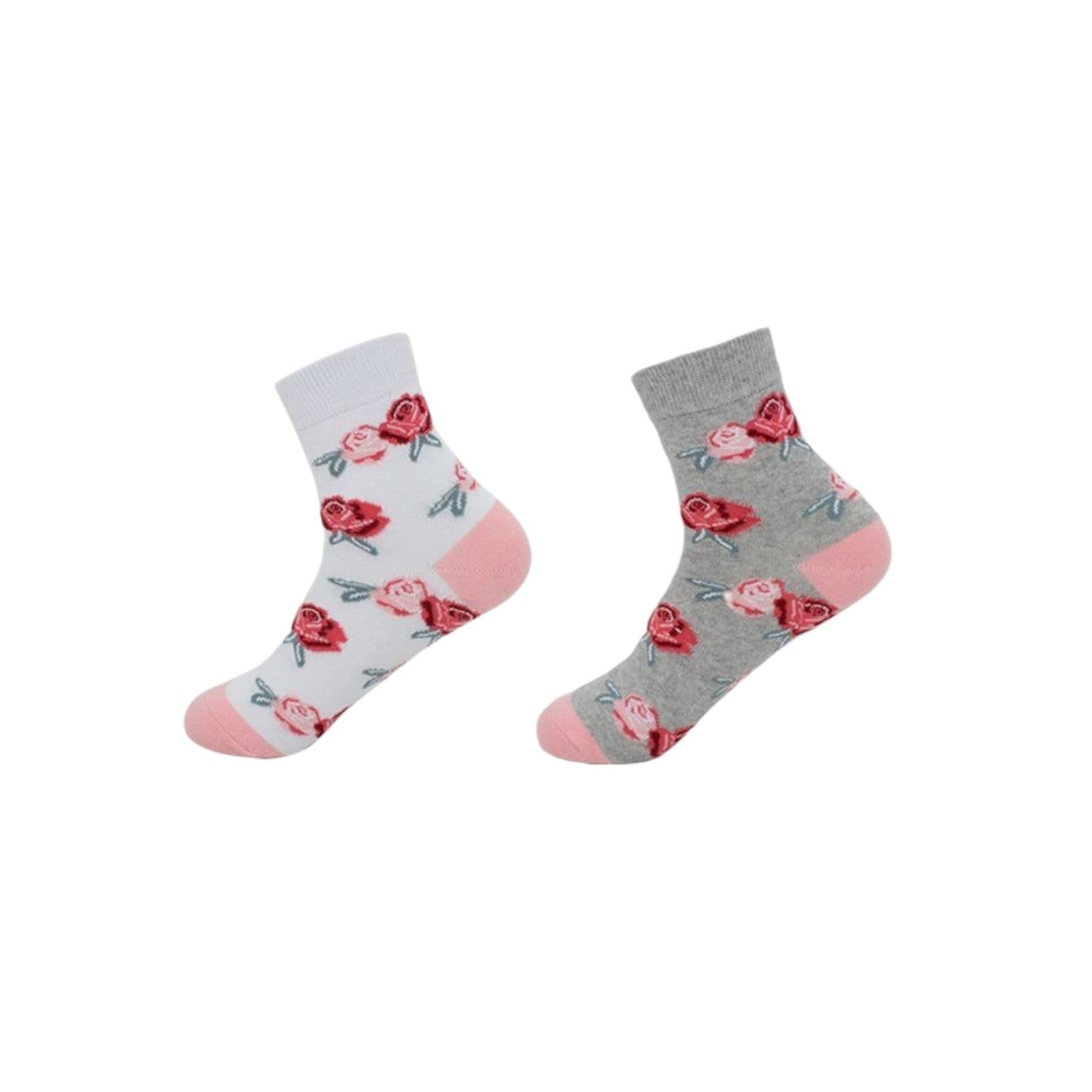 2er Pack Damen Socken » 2 Paar Strümpfe "Garden Socks" » atmungsaktive Damensocken in Einheitsgröße (36-41) » Garden Blumendesign