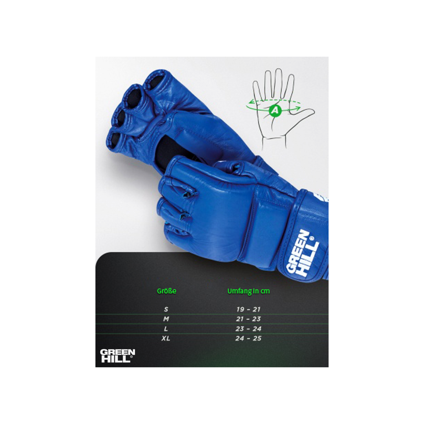 Green Hill Sambo Handschuh STARK - Leder