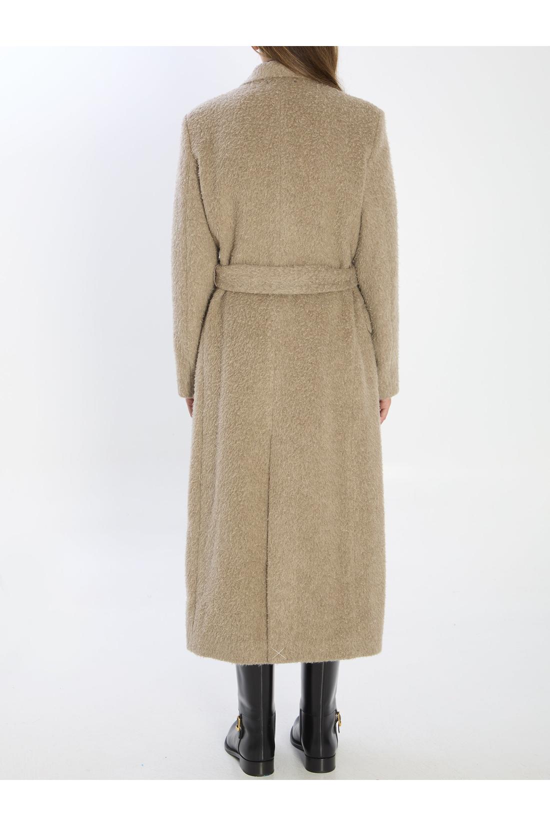 Greige double-breasted coat