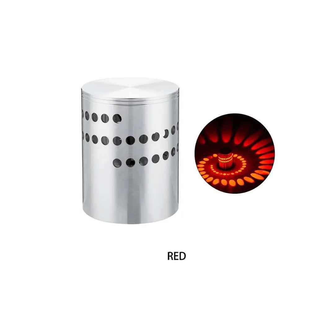 RGB Spiral Hole LED Wall Light