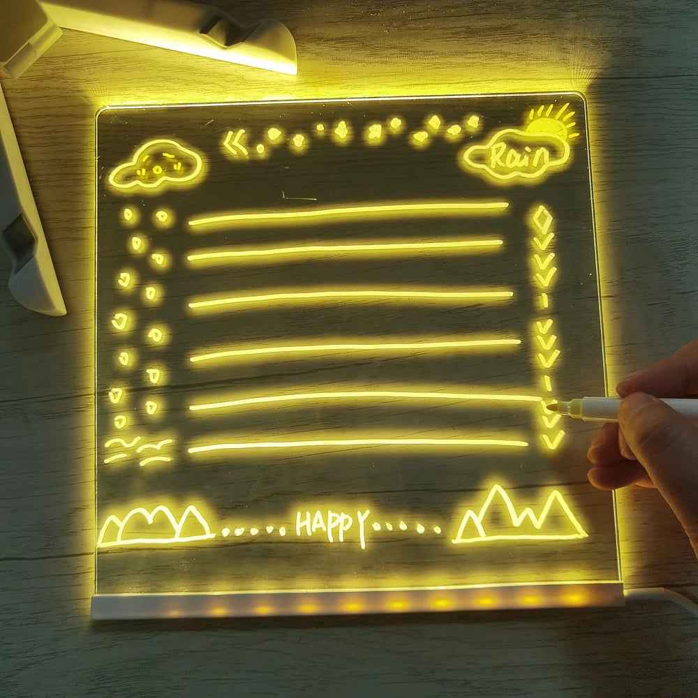 Personalized LED Message Board – Erasable Night Light Gift