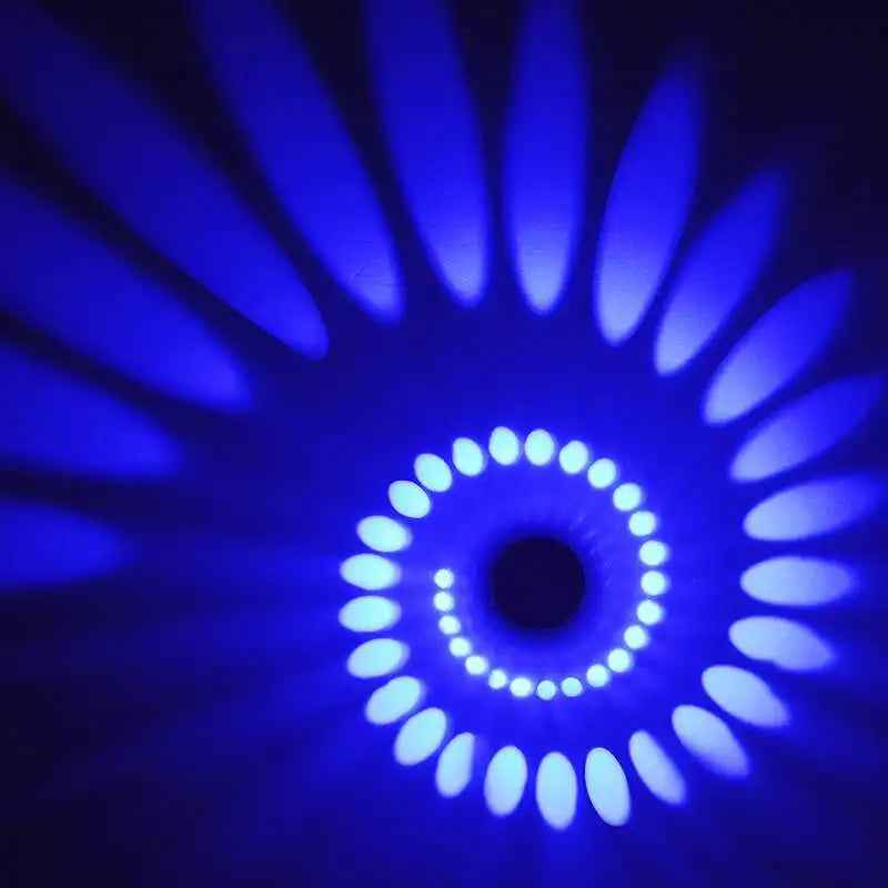 RGB Spiral Hole LED Wall Light