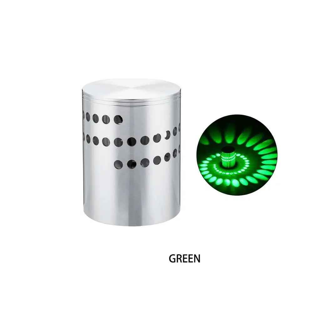 RGB Spiral Hole LED Wall Light