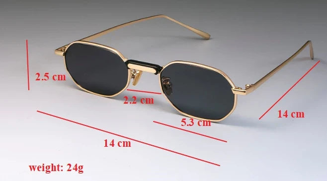 Klassískir steampunk-gleraugu úr málmi – lítil umgjörð, vintage unisex sólgleraugu