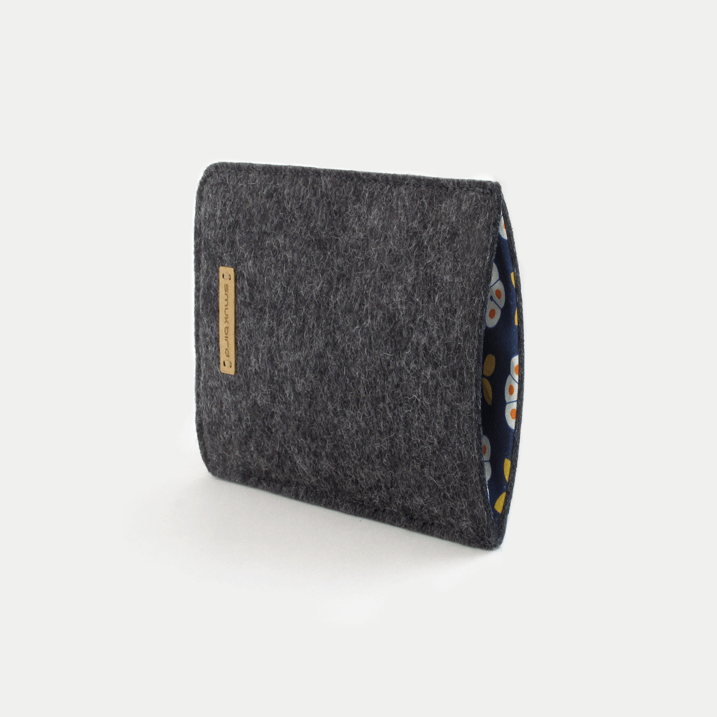 Handytasche für Carbon 1 MK II | aus Filz und Bio-Baumwolle | anthrazit - bloom | Modell "LET"