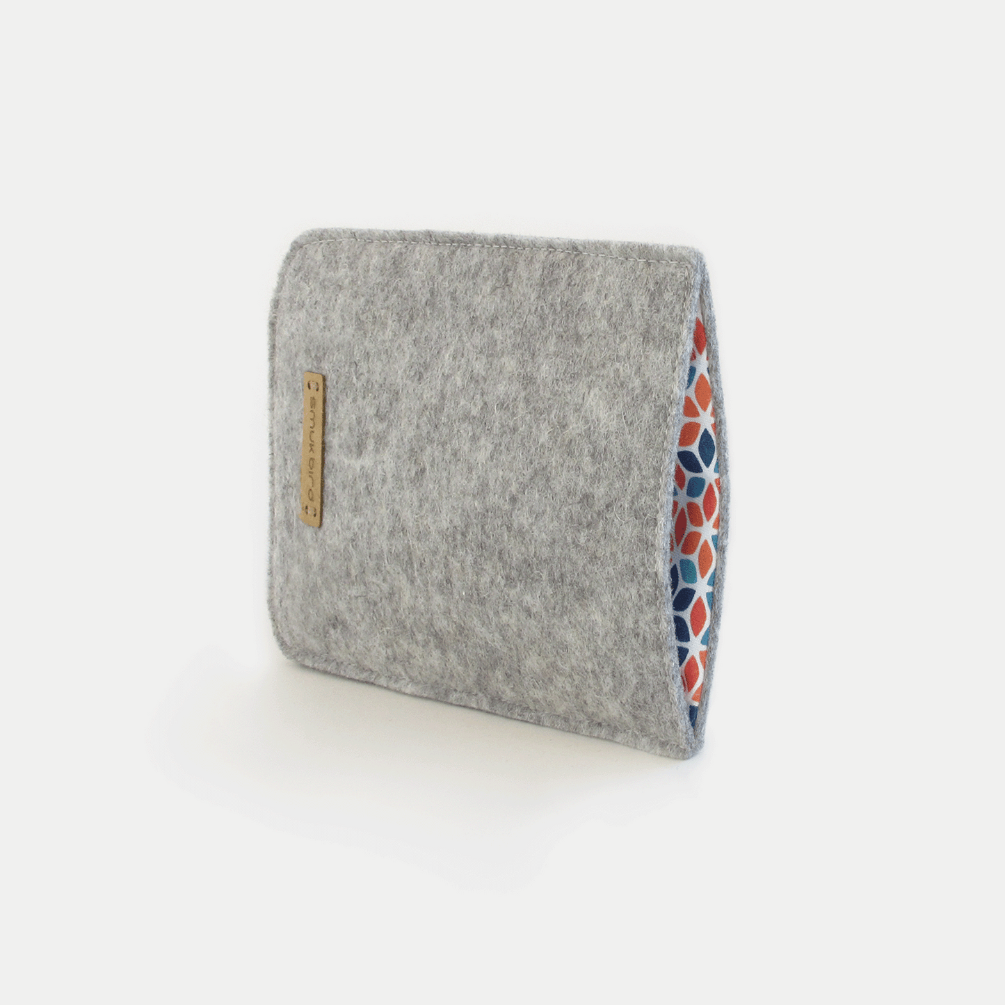 Handytasche für Samsung Galaxy M32 | aus Filz und Bio-Baumwolle | hellgrau - colorful | Modell "LET"