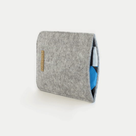 Handytasche für Samsung Galaxy Z Flip4 | aus Filz und Bio-Baumwolle | hellgrau - shapes | Modell "LET"