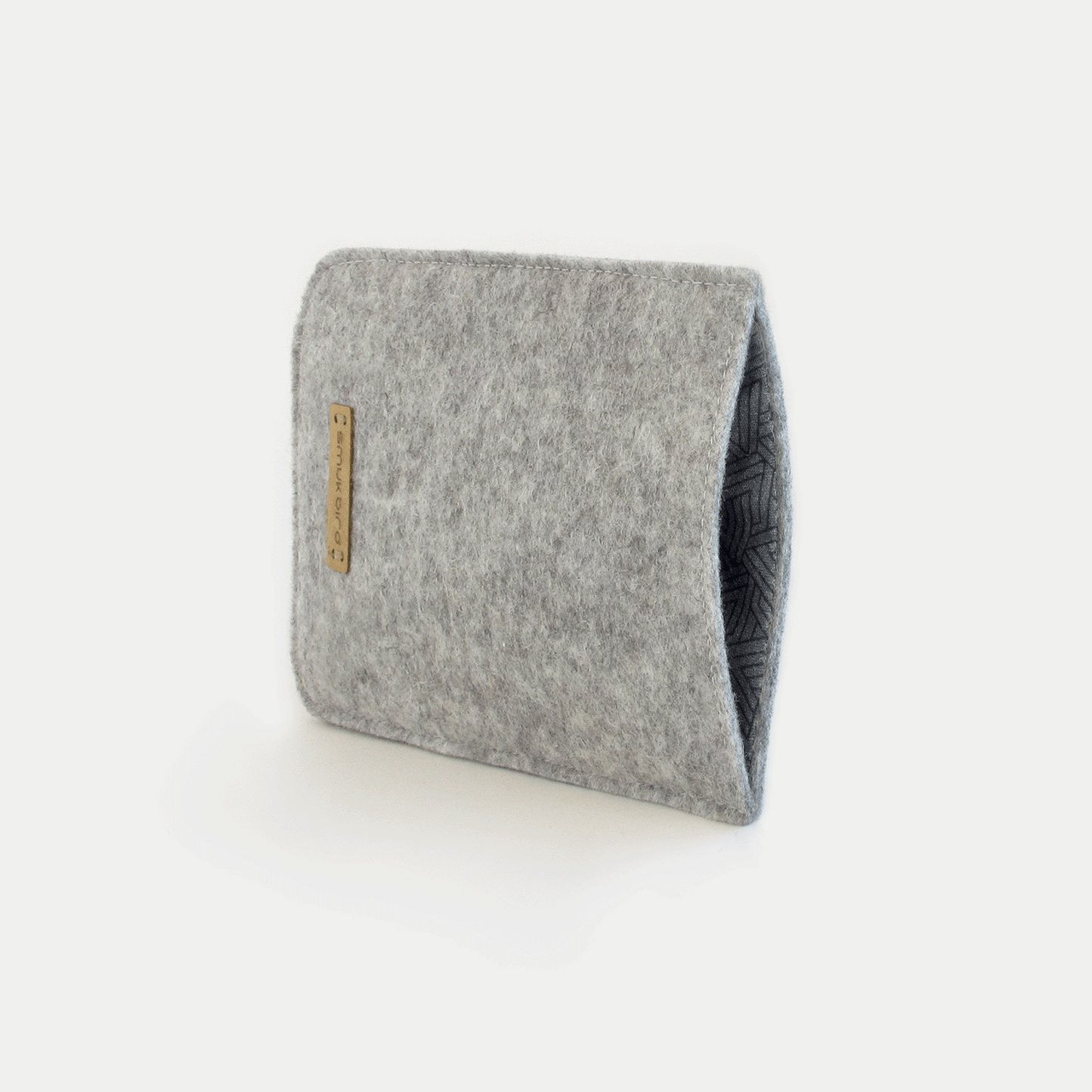 Handytasche für Xiaomi 14T | aus Filz und Bio-Baumwolle | hellgrau - tracks | Modell "LET"
