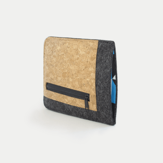 Handytasche mit Kartenfach für iPhone 13 Pro Max | anthrazit - shapes | Modell "ZIP"